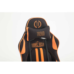 Silla Racing XL Limit En Tela Negro/naranja,Con reposapiés