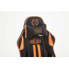 Silla Racing XL Limit En Tela Negro/naranja,Con reposapiés