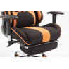 Silla Racing XL Limit En Tela Negro/naranja,Con reposapiés