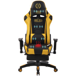 Silla Racing Turbo XFM Masajeante Negro/amarillo