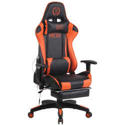 Silla Racing Turbo XFM Masajeante Negro/naranja