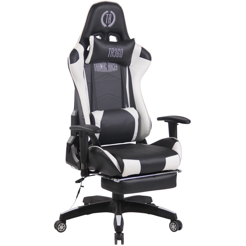 Silla Racing Turbo XFM Masajeante Negro/blanco