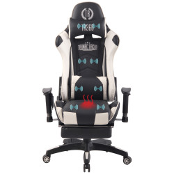 Silla Racing Turbo XFM Masajeante Negro/blanco