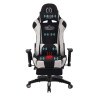 Silla Racing Turbo XFM Masajeante en Tela Negro/blanco