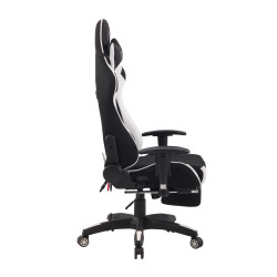 Silla Racing Turbo XFM Masajeante en Tela Negro/blanco