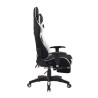 Silla Racing Turbo XFM Masajeante en Tela Negro/blanco