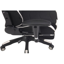 Silla Racing Turbo XFM Masajeante en Tela Negro/blanco