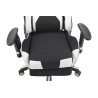 Silla Racing Turbo XFM Masajeante en Tela Negro/blanco