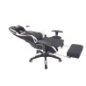 Silla Racing Turbo XFM Masajeante en Tela Negro/blanco