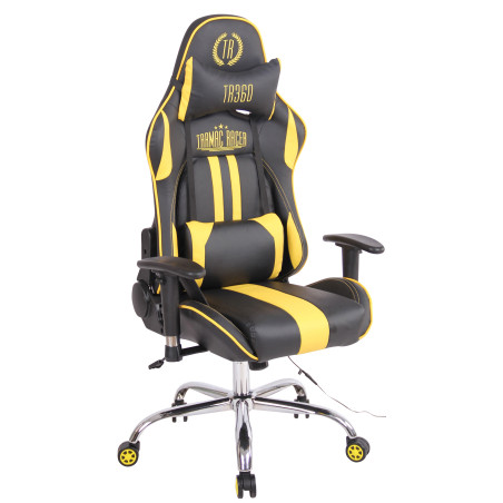 Silla Gamer Masajeante Limit XM Negro/amarillo