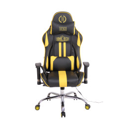 Silla Gamer Masajeante Limit XM Negro/amarillo