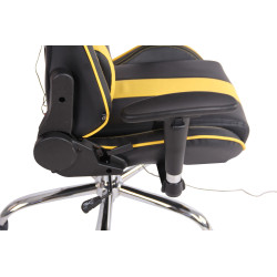 Silla Gamer Masajeante Limit XM Negro/amarillo