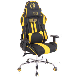 Silla Gamer Función Masaje Limit XM en Tela Negro/amarillo