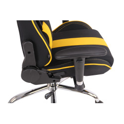 Silla Gamer Función Masaje Limit XM en Tela Negro/amarillo