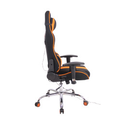 Silla Gamer Función Masaje Limit XM en Tela Negro/naranja