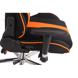 Silla Gamer Función Masaje Limit XM en Tela Negro/naranja