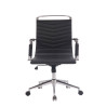 Silla de Oficina Ergonómica Burnley Negro,Simil cuero