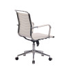 Silla de Oficina Ergonómica Burnley Blanco,Simil cuero