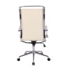 Silla De Oficina Batley Crema,Simil cuero