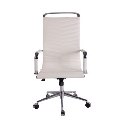 Silla De Oficina Batley Blanco,Simil cuero