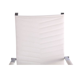 Silla De Oficina Batley Blanco,Simil cuero