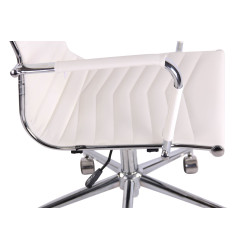 Silla De Oficina Batley Blanco,Simil cuero