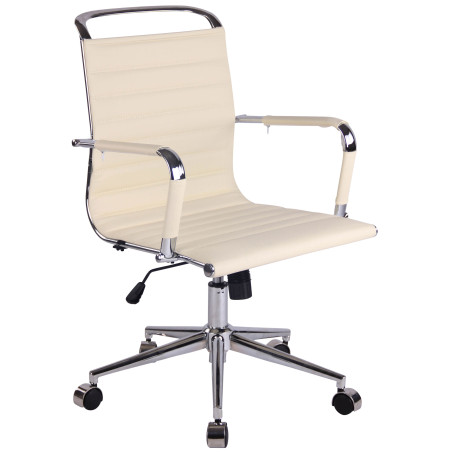 Silla De Oficina Barton Crema,Simil cuero