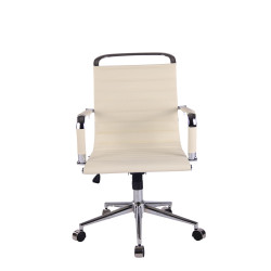 Silla De Oficina Barton Crema,Simil cuero