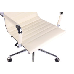 Silla De Oficina Barton Crema,Simil cuero