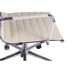 Silla De Oficina Barton Crema,Simil cuero