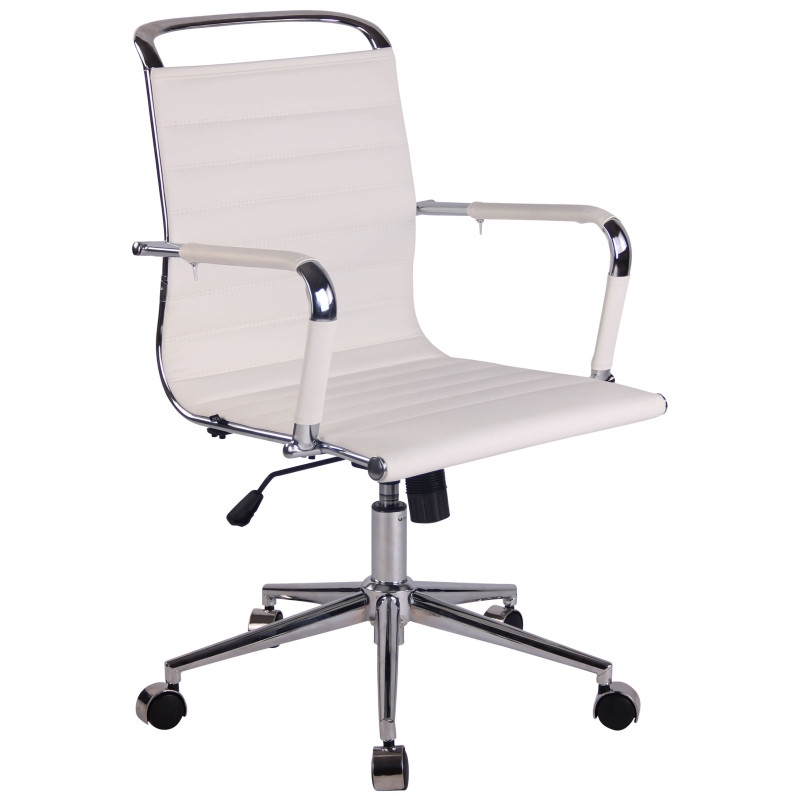 Silla De Oficina Barton Blanco,Simil cuero