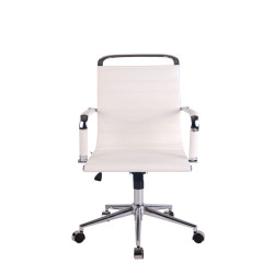 Silla De Oficina Barton Blanco,Simil cuero