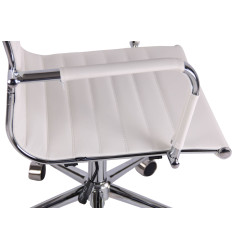 Silla De Oficina Barton Blanco,Simil cuero