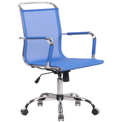 Silla De Oficina Barnet Mesh En Microfibra Azul