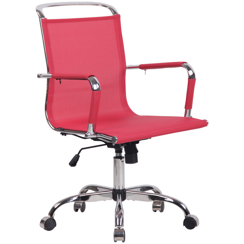 Silla De Oficina Barnet Mesh En Microfibra Rojo