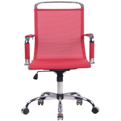 Silla De Oficina Barnet Mesh En Microfibra Rojo