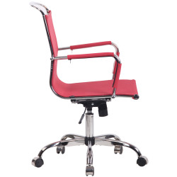 Silla De Oficina Barnet Mesh En Microfibra Rojo