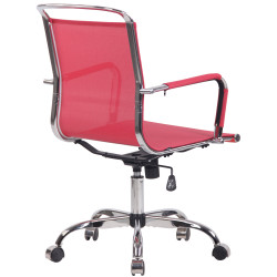 Silla De Oficina Barnet Mesh En Microfibra Rojo