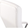 Silla De Oficina Fynn Tapizada En Tela o Simil Cuero Blanco,Simil cuero