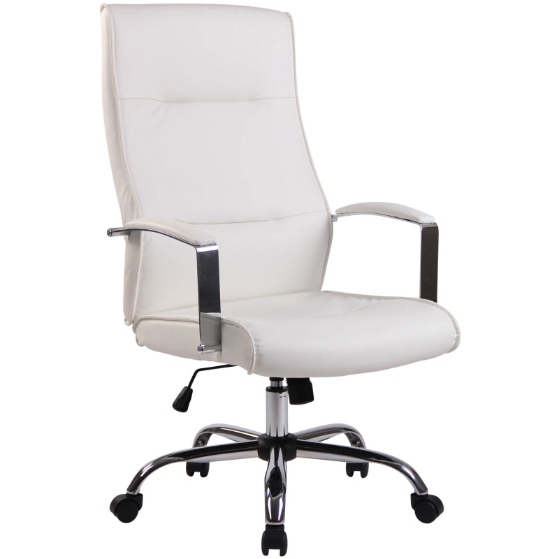 Silla De Oficina Portland Blanco,Simil cuero