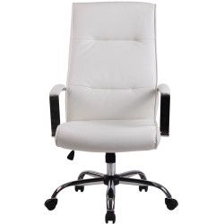 Silla De Oficina Portland Blanco,Simil cuero