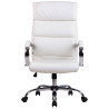 Silla De Oficina Bradford Blanco,Simil cuero