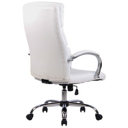 Silla De Oficina Bradford Blanco,Simil cuero