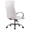 Silla De Oficina Bradford Blanco,Simil cuero