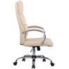 Silla De Oficina Bradford Crema,Simil cuero