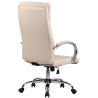 Silla De Oficina Bradford Crema,Simil cuero