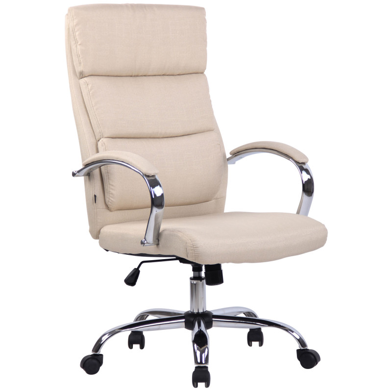 Silla De Oficina Bradford Crema,Tela