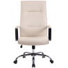 Silla De Oficina Portland Crema,Simil cuero