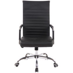 Silla De Oficina Amadora En Cuero PU Negro,Simil cuero