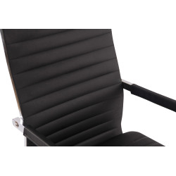 Silla De Oficina Amadora En Cuero PU Negro,Simil cuero